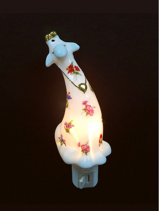 Porcelain Giraffe Night Light with Gift Box
